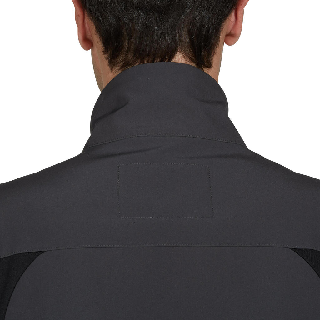 Reitjacke Softshelljacke 500 wasserdicht Herren dunkelgrau