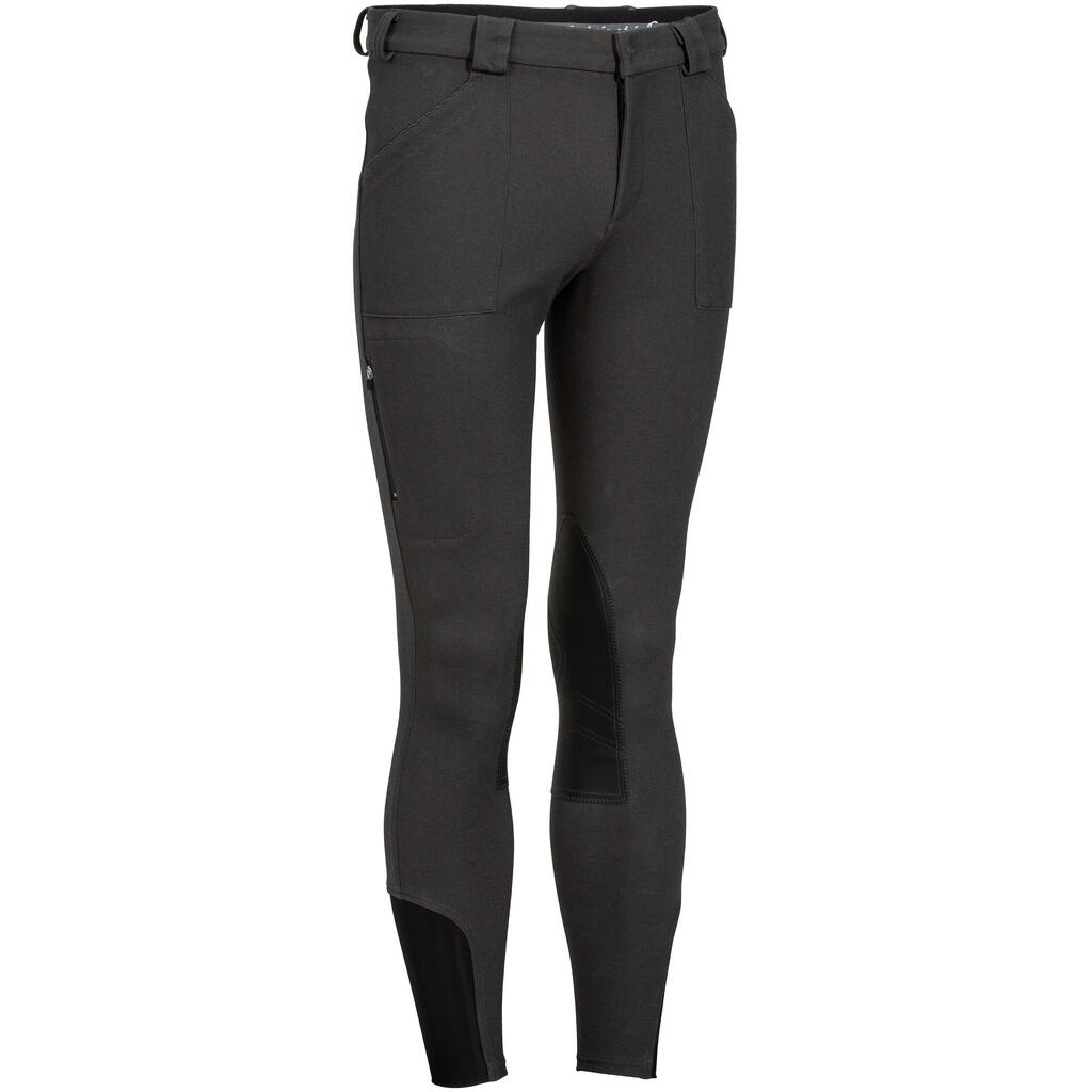 140 Warm Horse Riding Warm Jodhpurs - Dark Grey