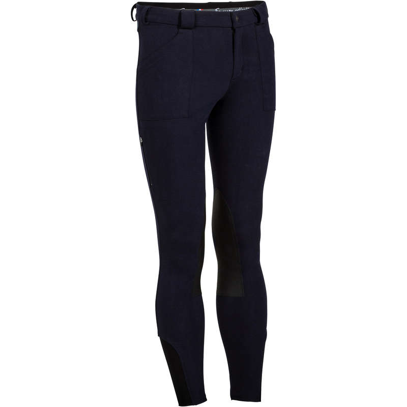 FOUGANZA 140 Warm Horse Riding Jodhpurs - Navy | Decathlon