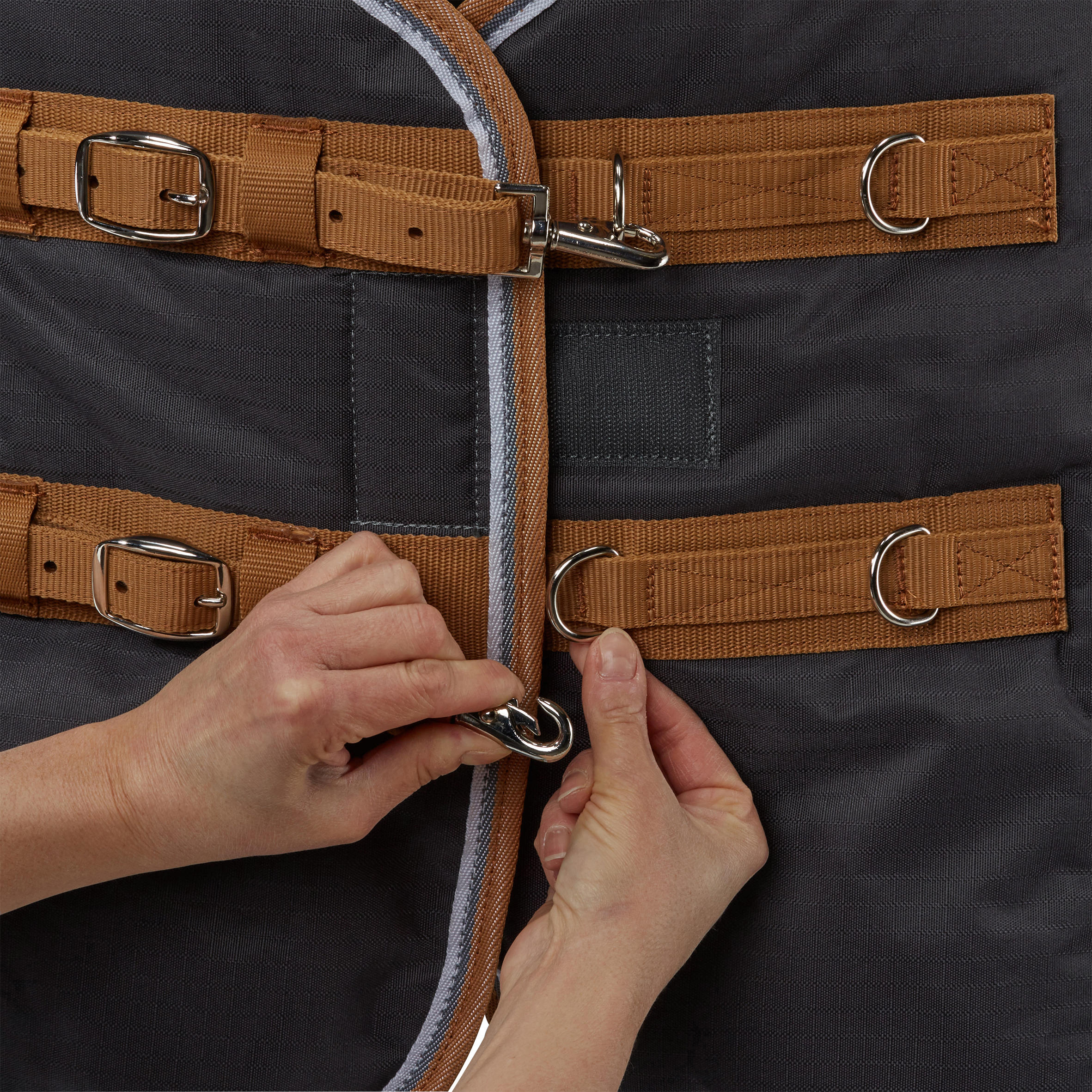 Indoor 200 Horse Riding Stable Rug for Horses or Ponies - Dark Grey 4/18