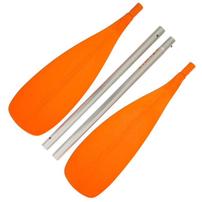 100 FOURPIECE SPLIT KAYAK PADDLE ORANGE Decathlon
