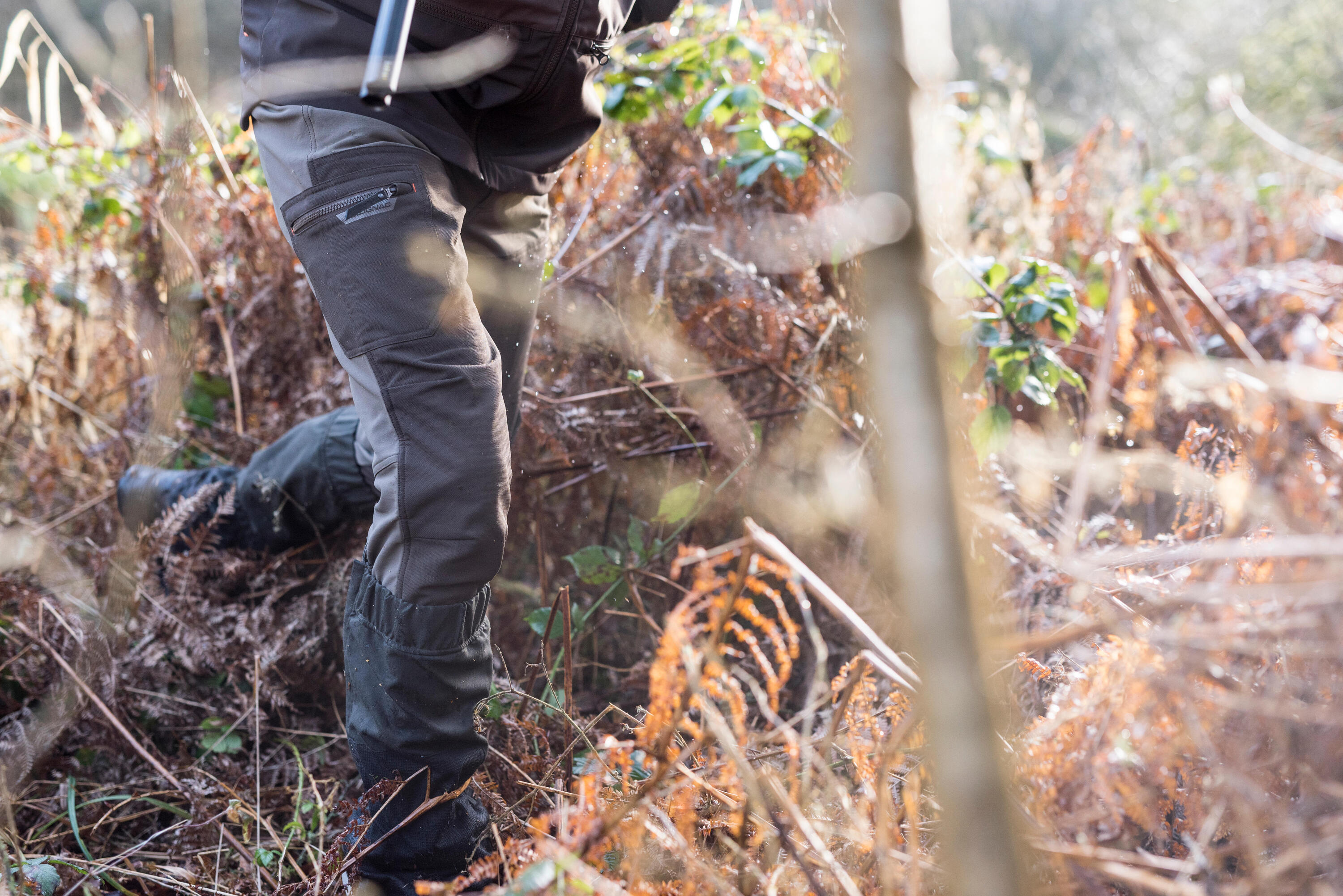 Pantalon de chasse temps sec - Renfort 500 marron 14/16