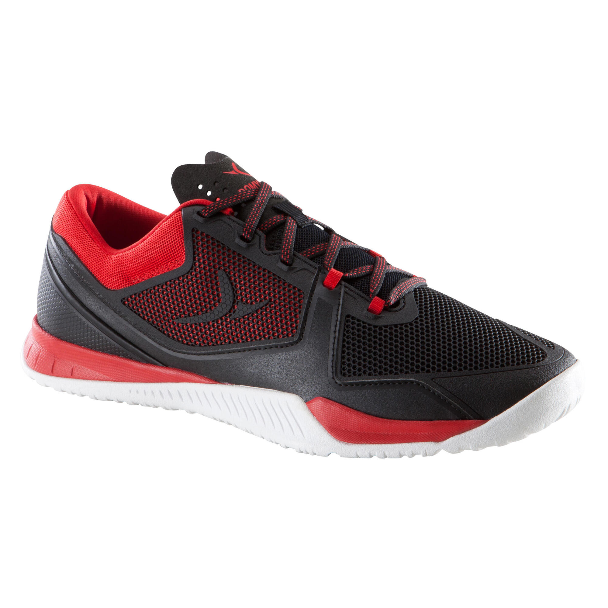 Strong 900 Cross Training Shoes Black Red Domyos By Decathlon