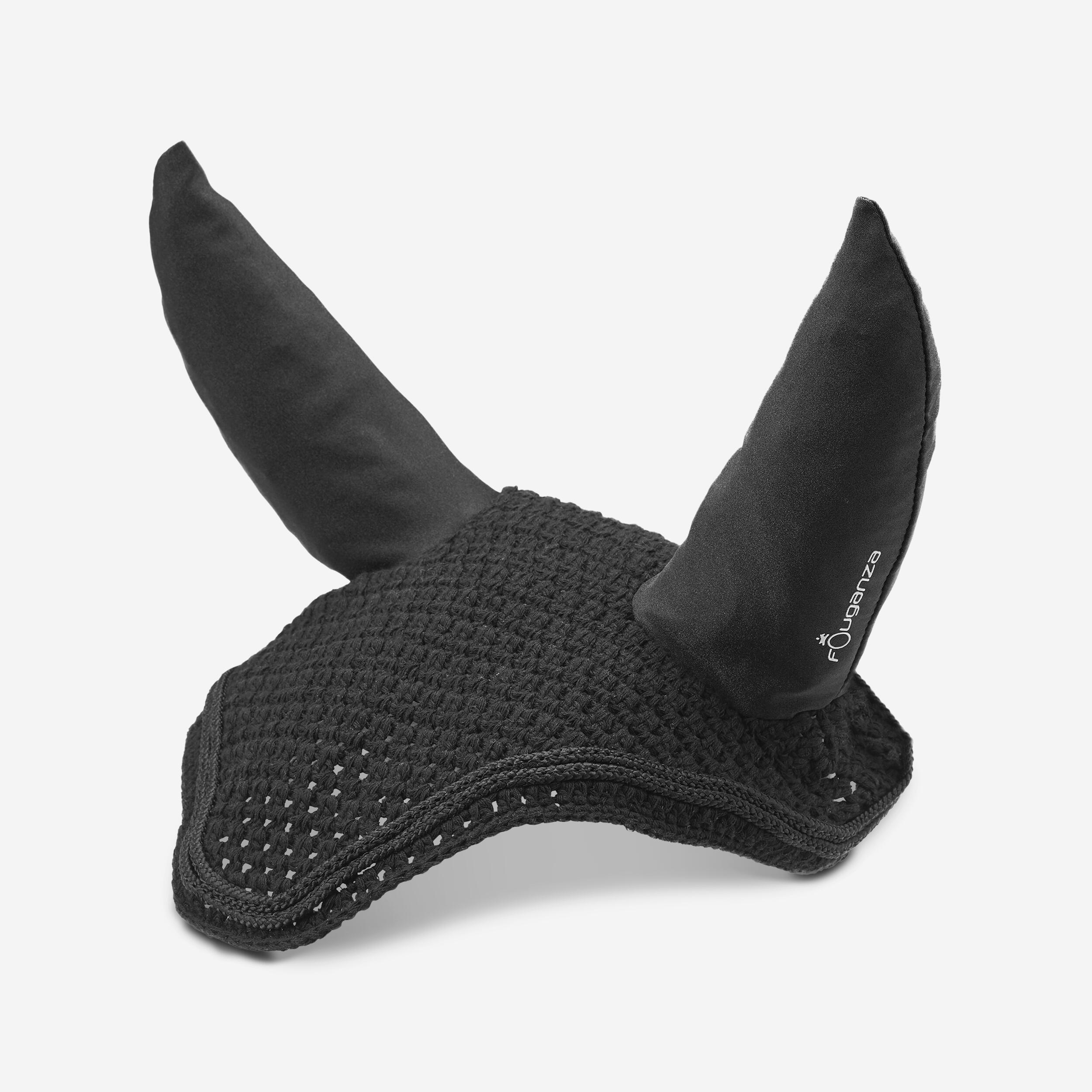 Horse Riding Ear Net - Black - FOUGANZA