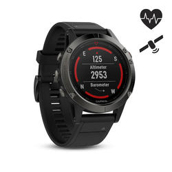 MONTRE GPS MULTISPORTS CARDIO POIGNET FENIX 5 GRAY (BRACELET NOIR)
