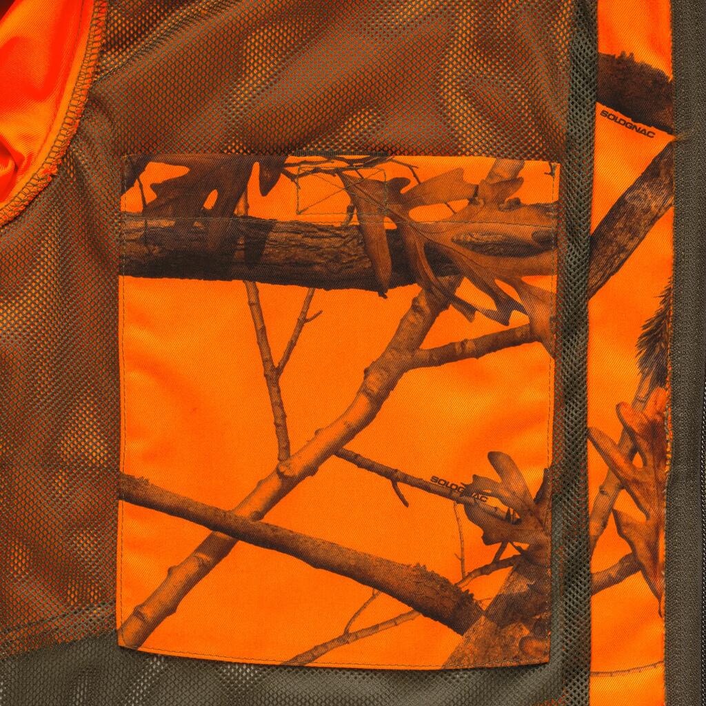 Jagd-Jacke leicht 100 camouflage orange