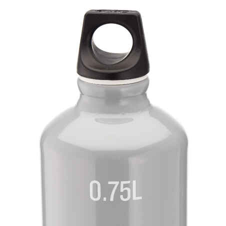 100 Aluminium Hiking Water Bottle with Screw Top 0.75 L - Grey