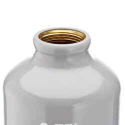 100 0.75L Screw-Top Aluminium Hiking Water Bottle - Grey