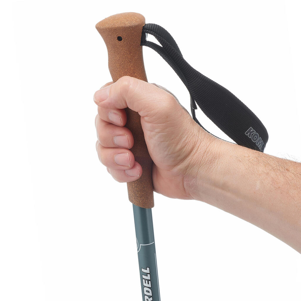 1 Cork Handled Trekking Pole Komperdell Ridge Hiker - Green