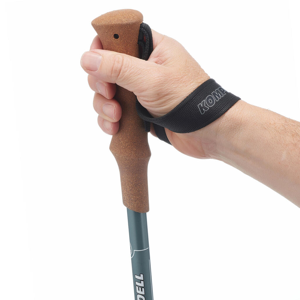 1 Cork Handled Trekking Pole Komperdell Ridge Hiker - Green