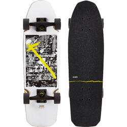 Cruiser Skateboard CITY THRASHER RIDE blanc