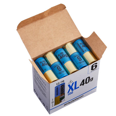 CARTOUCHE XL100 40g CALIBRE 12/70 PLOMB N°6 X25