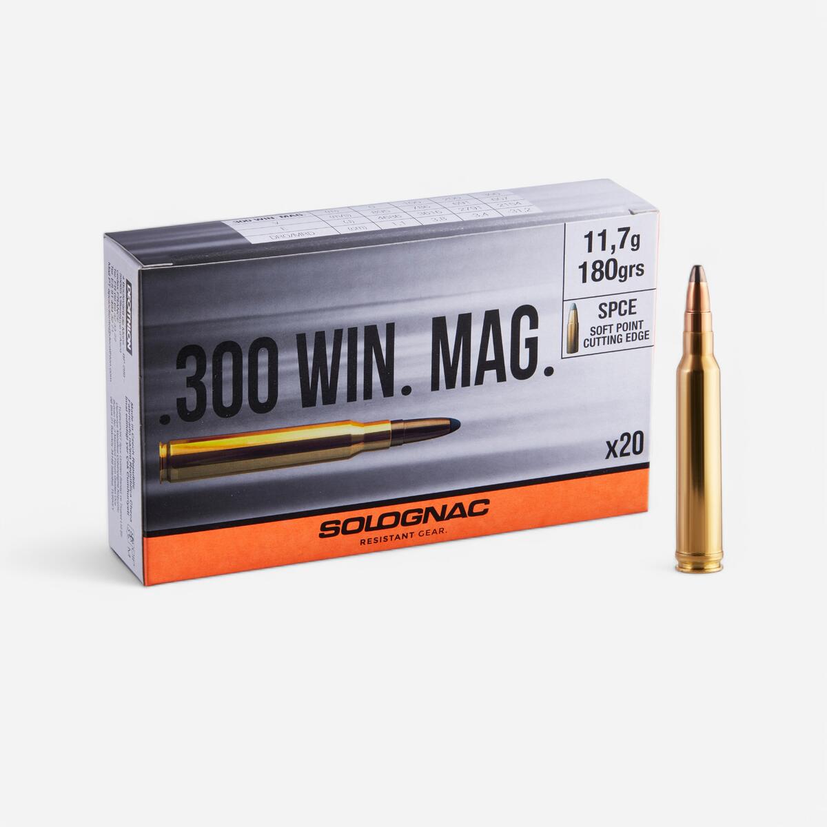 Balle 300 WINCHESTER MAGNUM 11,7G/180GRS X20
