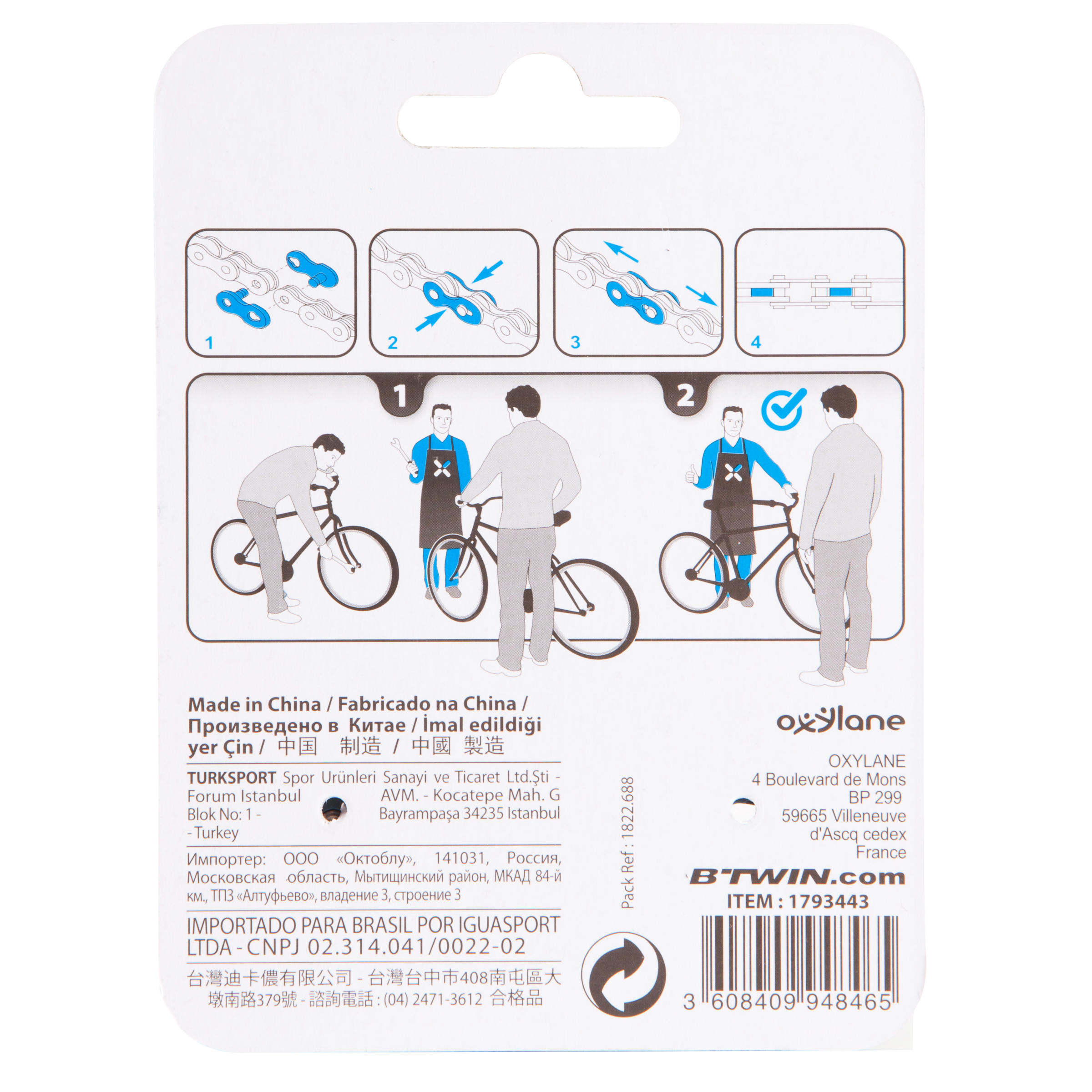 Eslabones rápidos cadena bicicleta de 3 a 8 velocidades. Lote 2 pares 9/9