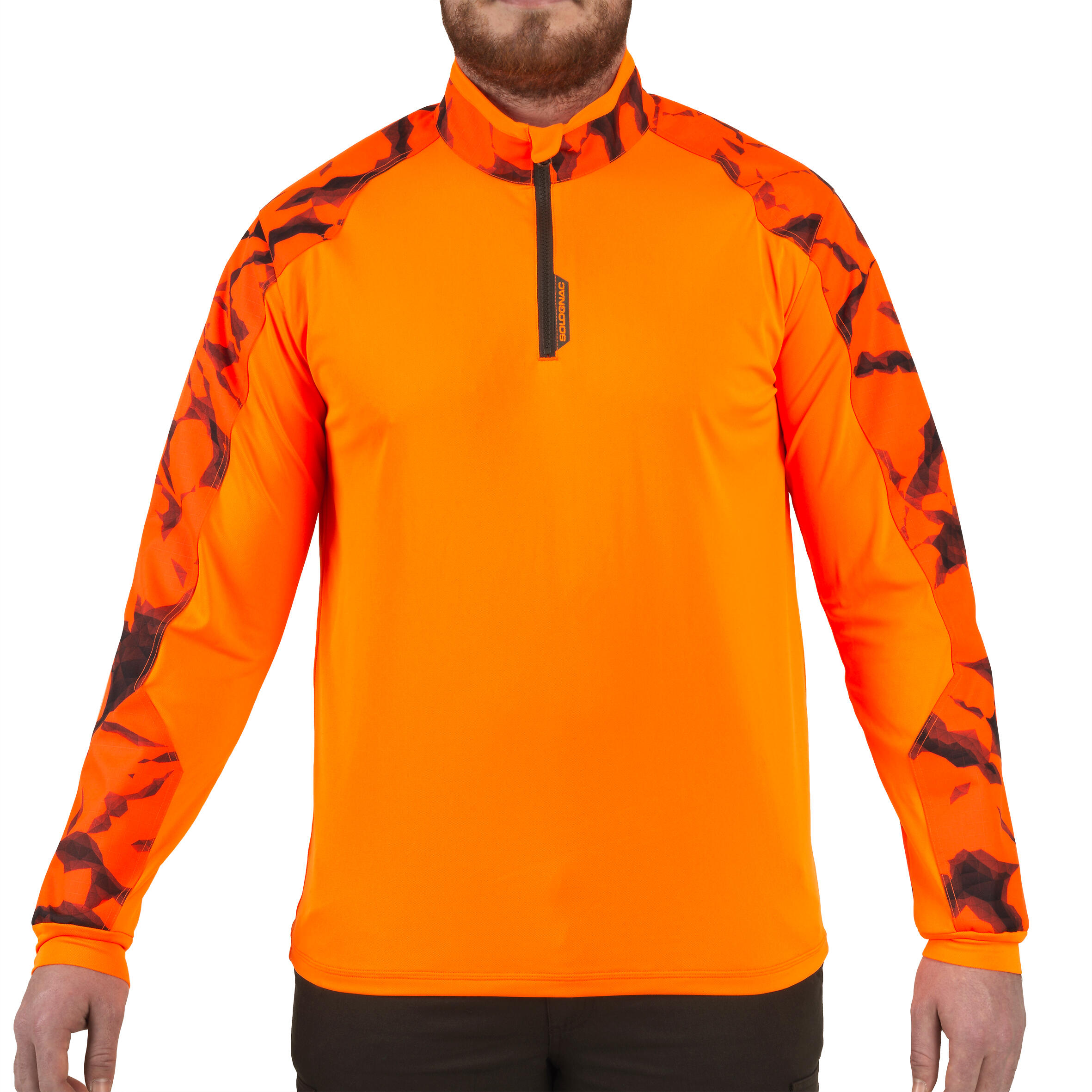 T-SHIRT CHASSE MANCHES LONGUES SUPERTRACK ORANGE FLUO 2/12