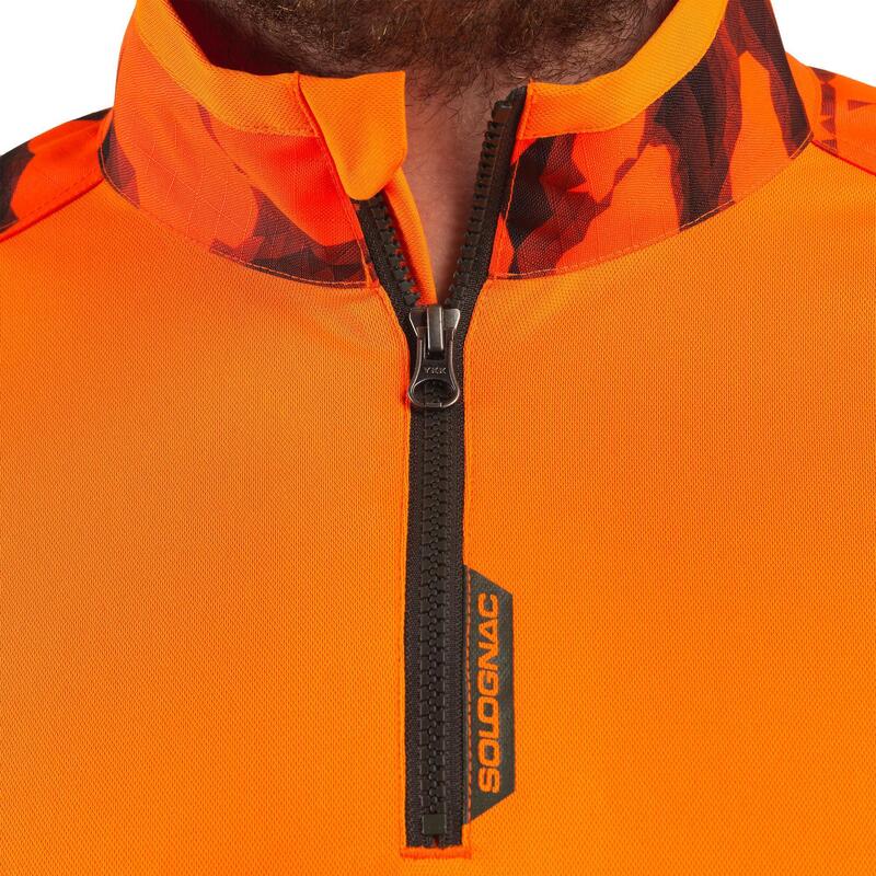 T-SHIRT CHASSE MANCHES LONGUES SUPERTRACK ORANGE FLUO