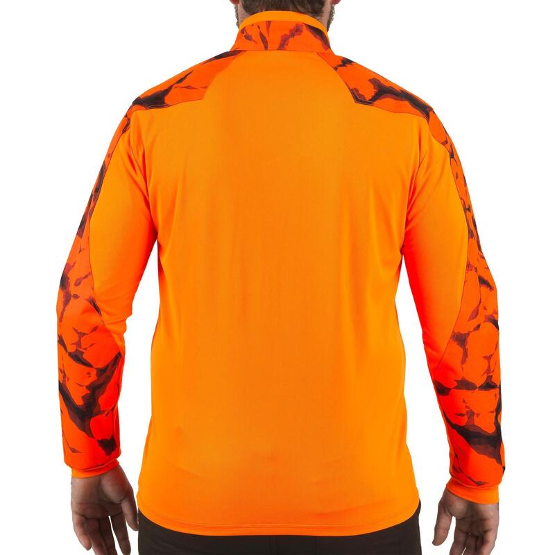 Lovecké tričko s dlouhým rukávem Supertrack oranžové fluorescenční