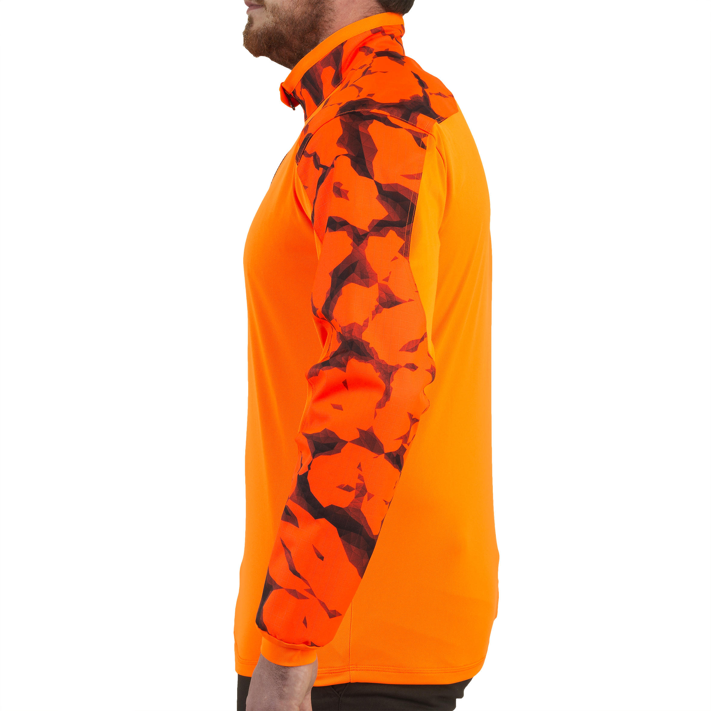 T-SHIRT CHASSE MANCHES LONGUES SUPERTRACK ORANGE FLUO 4/12