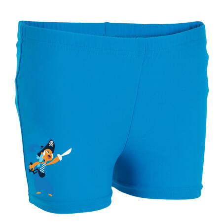 Celana boxer renang pendek anak Biru Pirate
