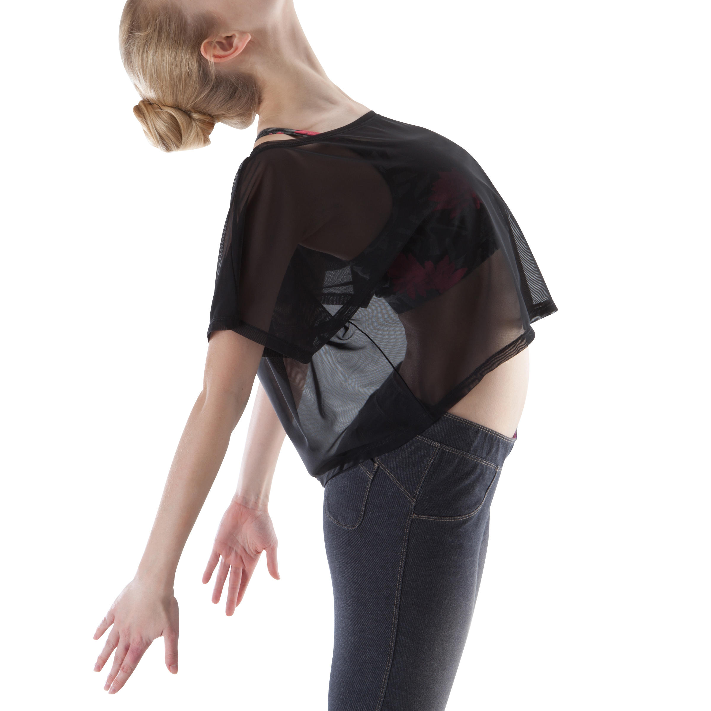 tee shirt transparent noir femme