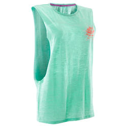 T shirt sans manche danse vert menthe femme