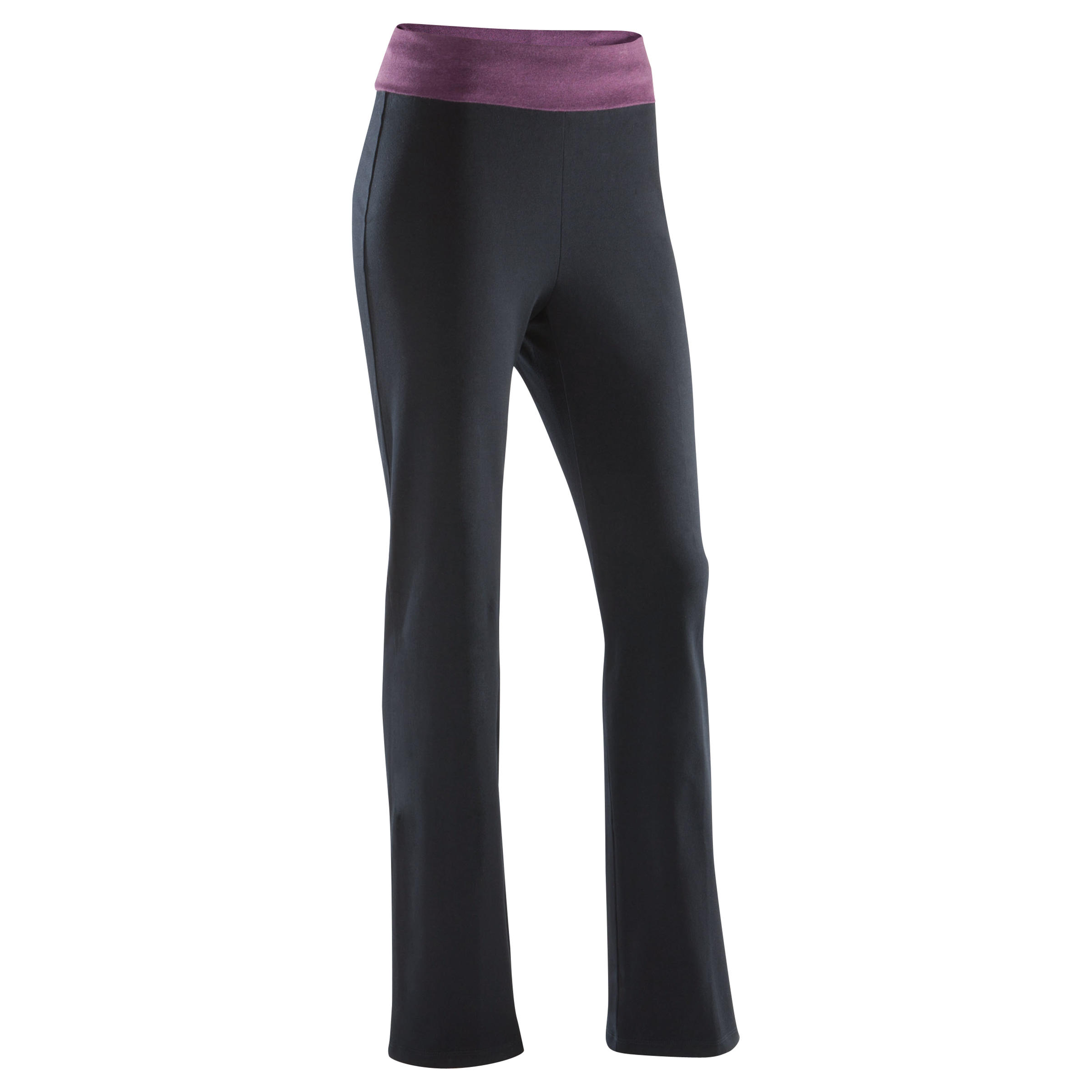 

Women's Organic Cotton Yoga Bottoms - Black/Mottled Burgundy, Black/red