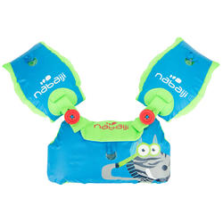 Brassards-ceinture évolutif TISWIM enfant bleu imprimé _QUOTE_ZEBRE_QUOTE_