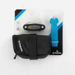 Bolso para sillín bicicleta + Kit separabilidad 0,5L btwin - negro