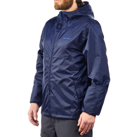 Men's country walking rain coat - NH100 Raincut Full Zip