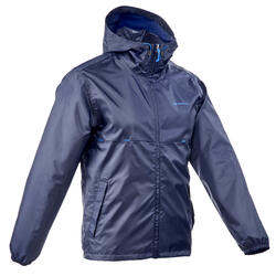 Coupe pluie Imperméable randonnée nature homme Raincut zip marine