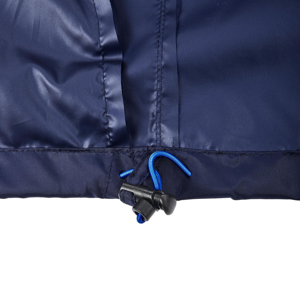 Vyriška neperšlampama žygių striukė su viso ilgio užtrauktuku „Raincut“, šviesiai mėlyna