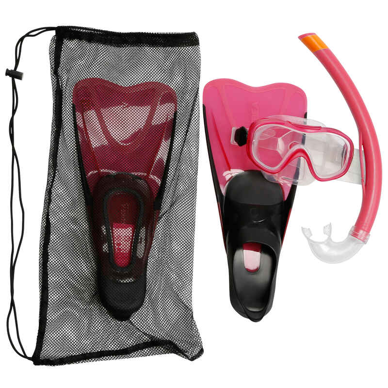 PMT 100 Kids Mask and Snorkel Snorkelling Set - Pink