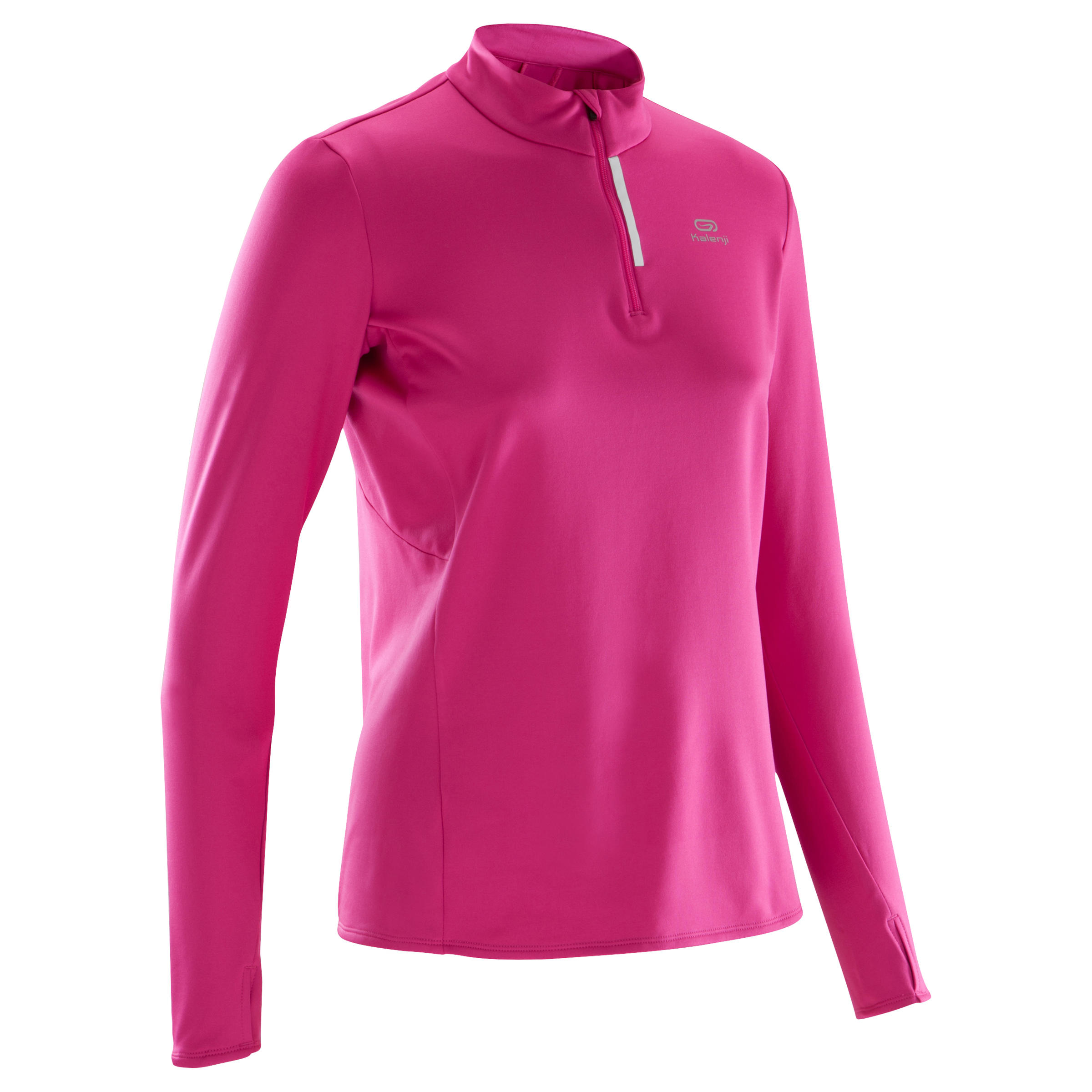 KALENJI RUN WARM WOMEN'S RUNNING LONG-SLEEVED JERSEY - PINK