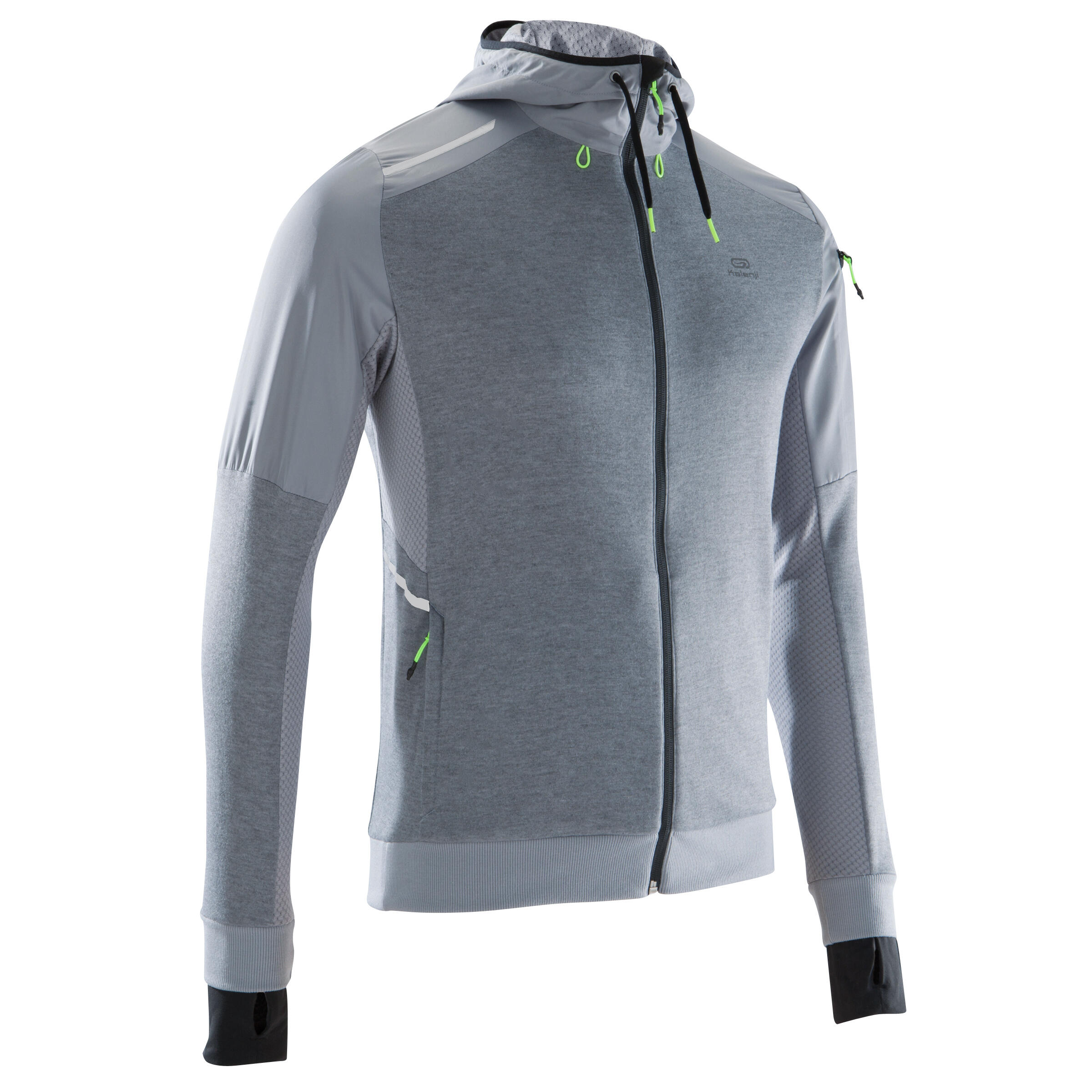 VESTE RUNNING HOMME RUN WARM GRIS Decathlon