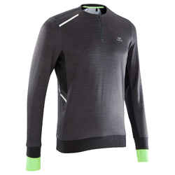 Kalenji Sun Protect Men's Breathable Long-sleeved Running T-Shirt - Black
