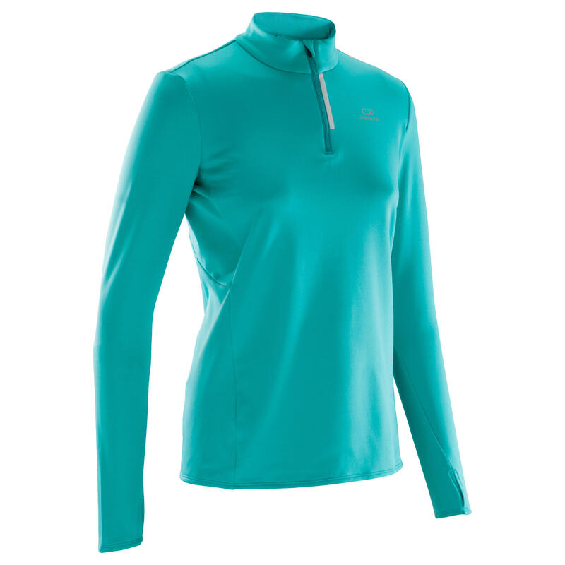 Bluză Călduroasă cu Fermoar RUN WARM Alergare Jogging Galben Damă