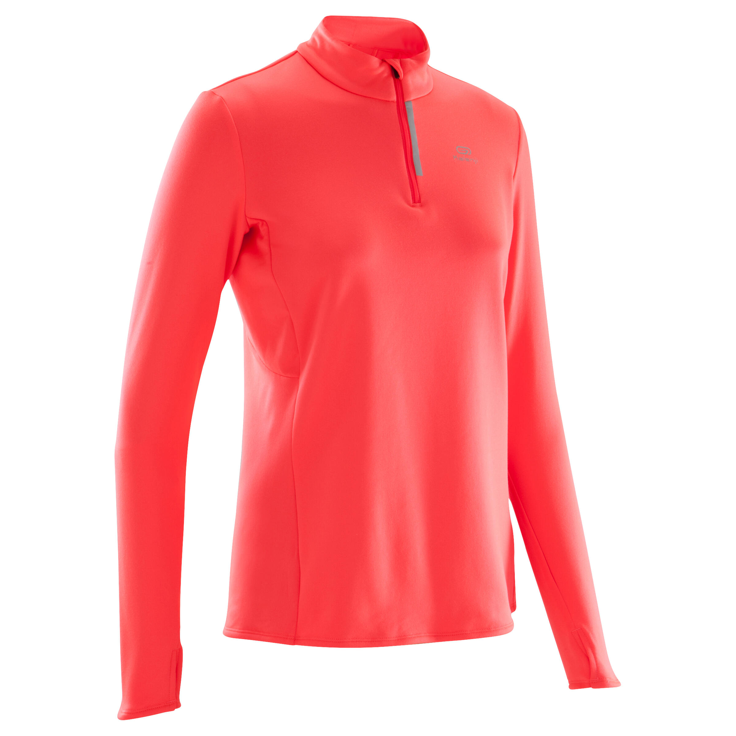 Download WOMEN'S RUN WARM LONG-SLEEVED JOGGING JERSEY - BLACK ...