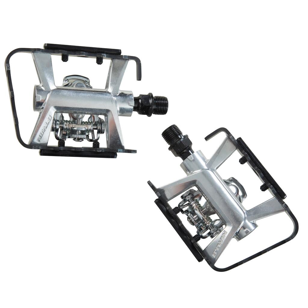 Πετάλια 500 SPD MTB διπλής λειτουργίας συμβατά με Shimano SPD