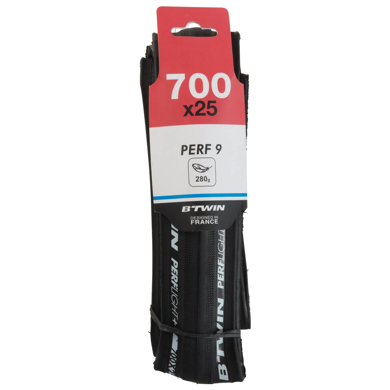 Perf 9 Light 700x25 / ETRTO 25-622 Flex Bead Road Bike Tyre - Black