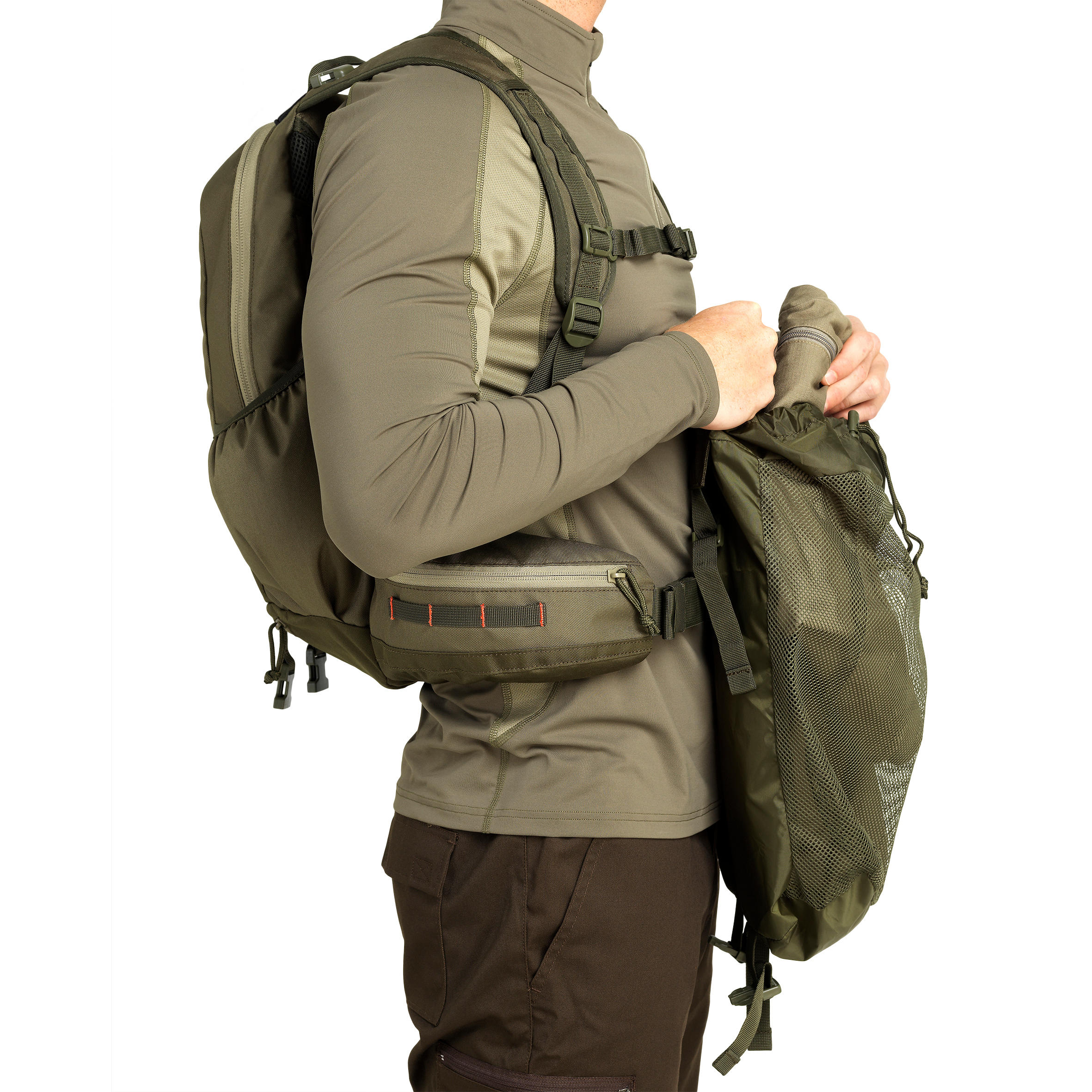 20L Water-Repellent Backpack - Khaki 16/18