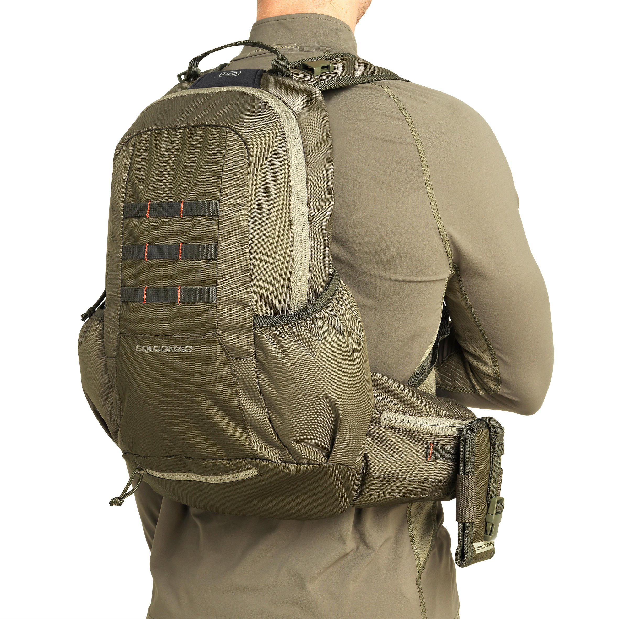 20L Water-Repellent Backpack - Khaki 18/18