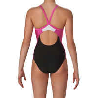 Neole girls' one-piece swimsuit - black pink