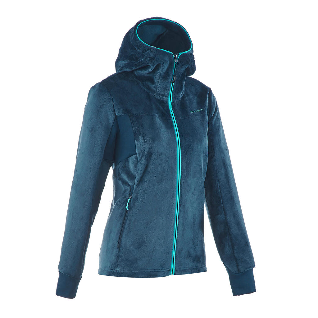 Mh520 women's mountain hiking fleece jacket - turquoise