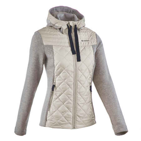 CHAQUETA SENDERISMO MUJER NH500 BEIGE