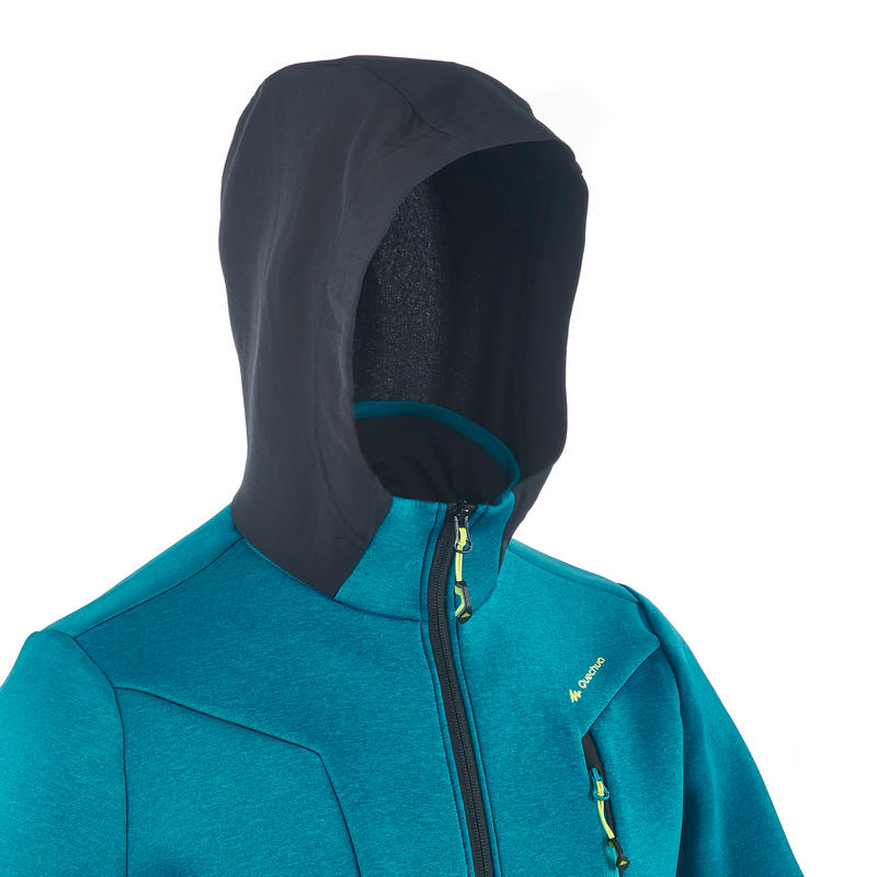MH920 Men's Mountain Hiking Fleece Jacket Turquoise Decathlon