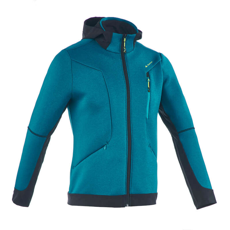 MEN MOUNTAIN HIKING FLEECES - MH920 M Fleece - Turquoise QUECHUA