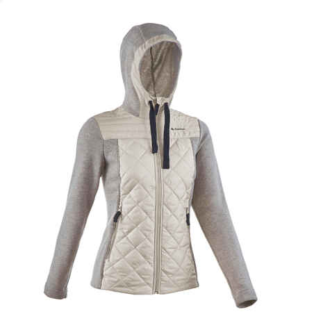 CHAQUETA SENDERISMO MUJER NH500 BEIGE