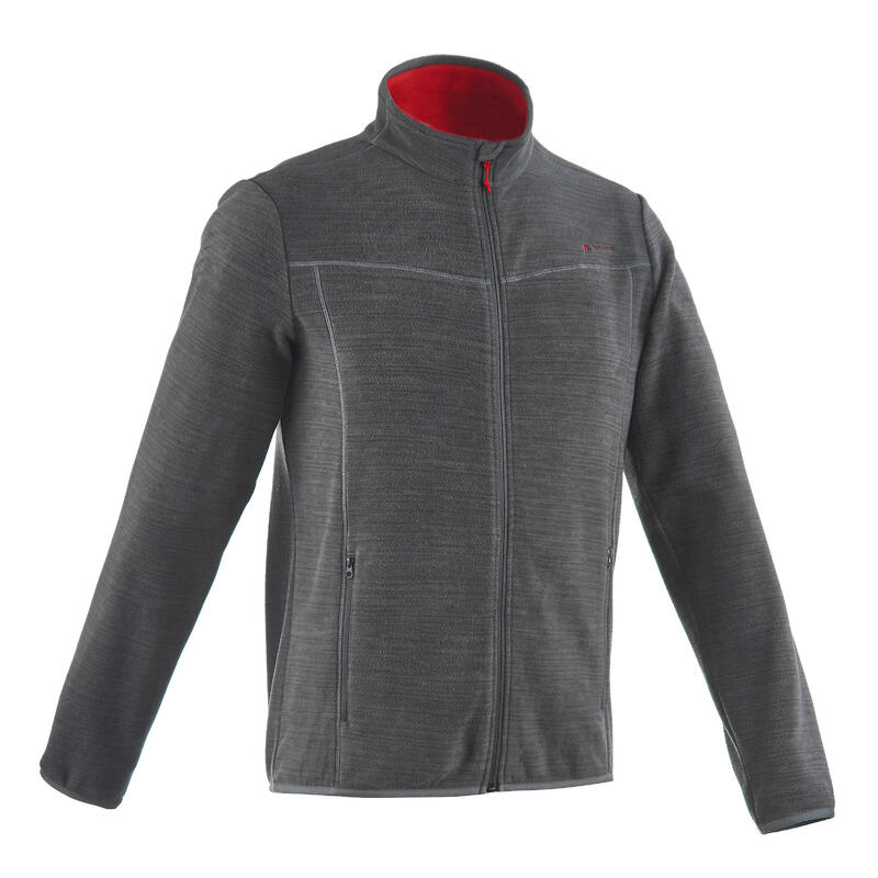 Veste polaire randonnée montagne homme Forclaz 200 gris chiné Veste polaire randonnée montagne homme Forclaz 200 gris chiné