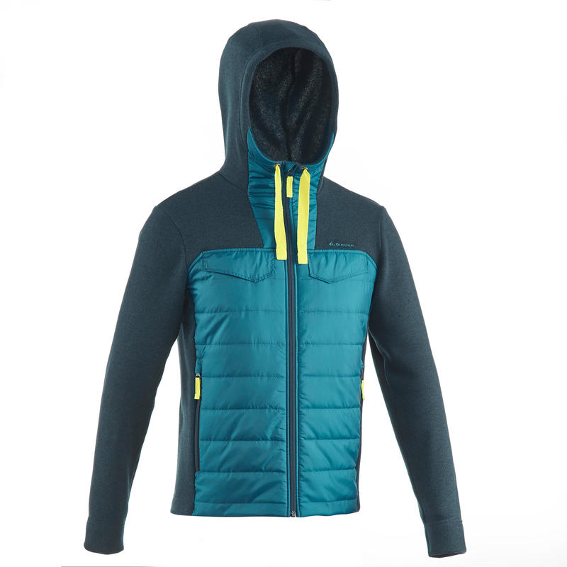 Chandail de randonnée nature homme NH500 Hybride turquoise Chandail de randonnée nature homme NH500 Hybride turquoise