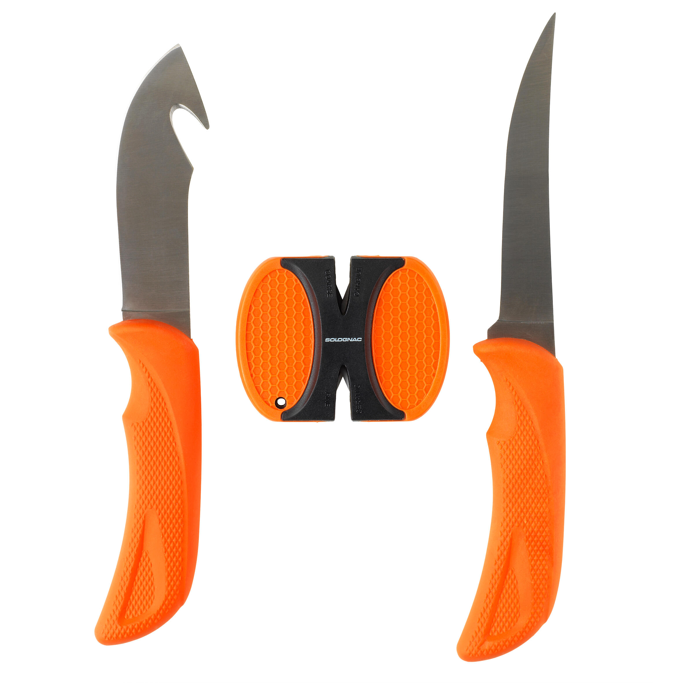 Image of Kit with 2 Knives and a Sharpener for Processing Game